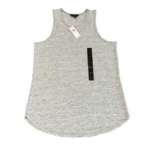 Banana Republic Striped Gray Scoop Neck Sleeveless Tank Top Size M #1780 NWT